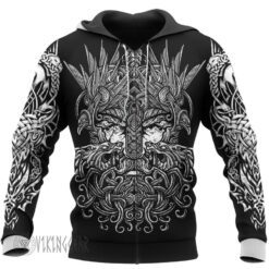 Odin Raven Ulfberht Swords Viking Hoodie