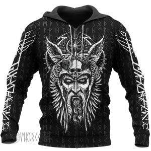 Odin Vegvisir With Futhark Runic Viking Hoodie