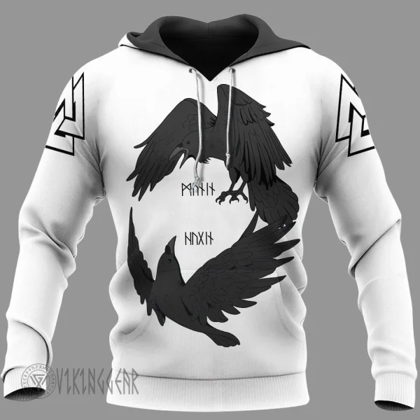 Odin's Ravens Huginn And Muninn Viking Hoodie