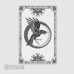 Raven And Rune Black Design Viking Area Rug