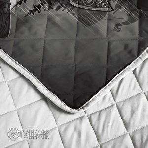 Raven And Skull Axe Viking Quilt Set