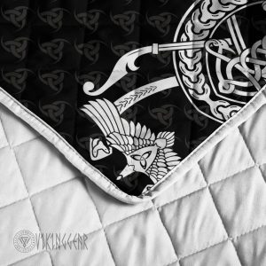 Raven Celtic Norse Mythology Viking Quilt Set Link Art Design