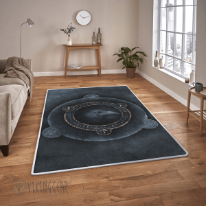 Raven Graphic Dark Art Viking Area Rug