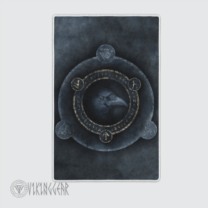 Raven Graphic Dark Art Viking Area Rug