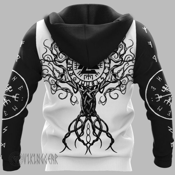 Raven Hammer Yggdrasil Tree Of Life Viking Hoodie