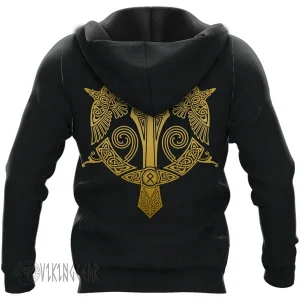 Raven Spear Of Odin Gungnir Viking Hoodie