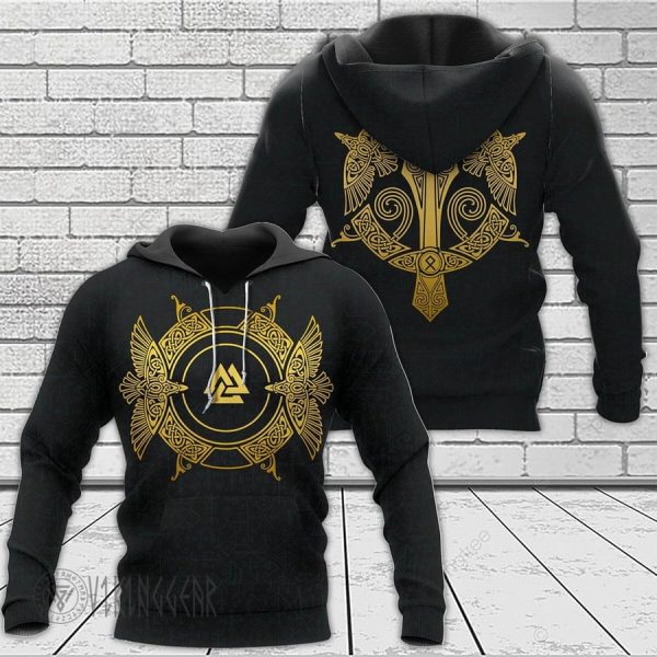 Raven Spear Of Odin Gungnir Viking Hoodie