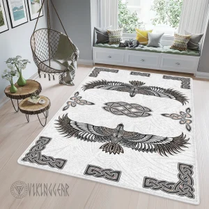 Raven The Children of Odin Viking Area Rug