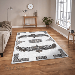 Raven The Children of Odin Viking Area Rug