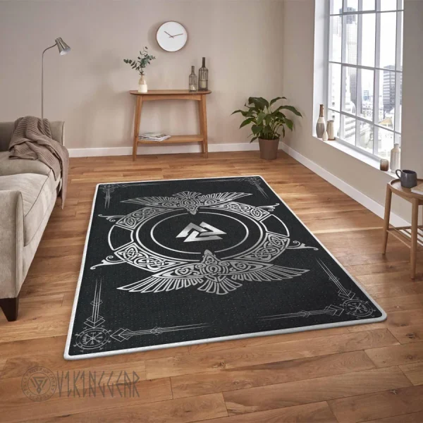 Raven The Children of Odin Viking Area Rug