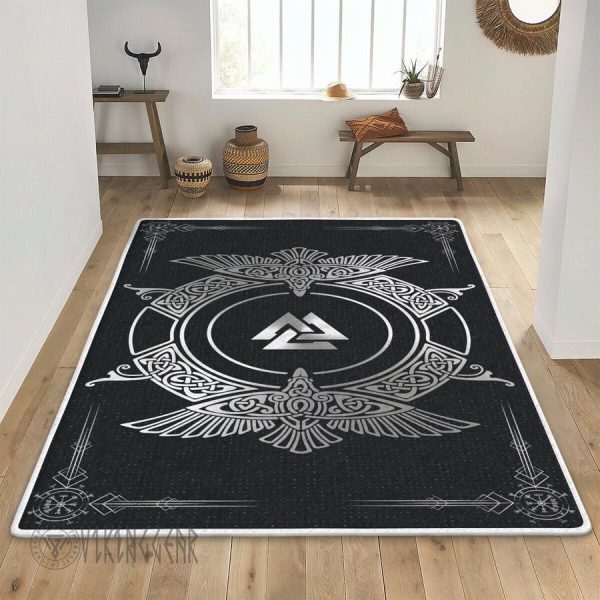 Raven The Children of Odin Viking Area Rug