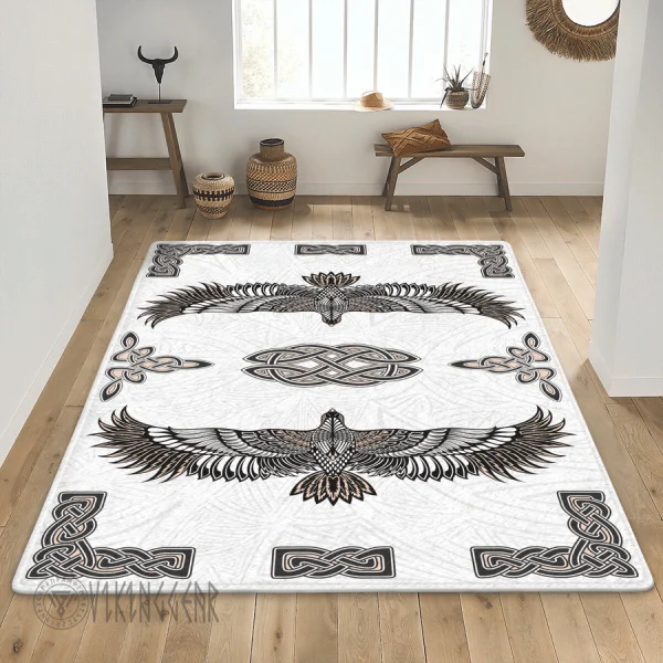 Raven The Children of Odin Viking Area Rug