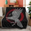 Raven Viking And Rune - Viking Quilt