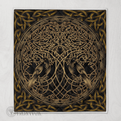 Raven Viking And Tree Yggdrasil - Viking Quilt