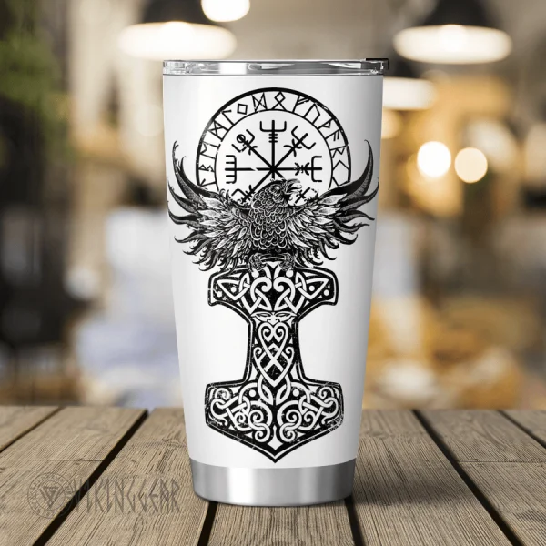 Raven Viking - Yggdrasil Tree - Viking Tumbler