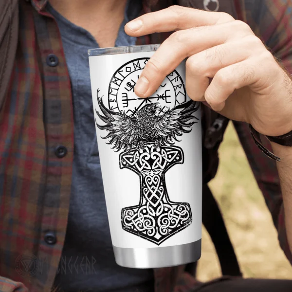 Raven Viking - Yggdrasil Tree - Viking Tumbler