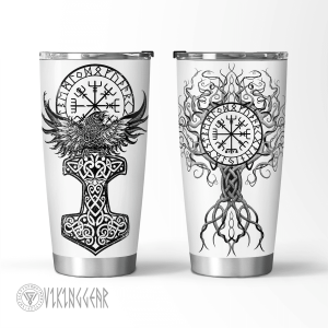 Raven Viking - Yggdrasil Tree - Viking Tumbler