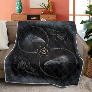 Raven With Symbol Viking - Viking Quilt