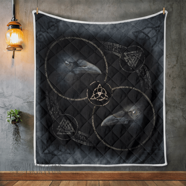 Raven With Symbol Viking - Viking Quilt