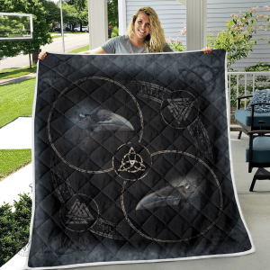 Raven With Symbol Viking - Viking Quilt