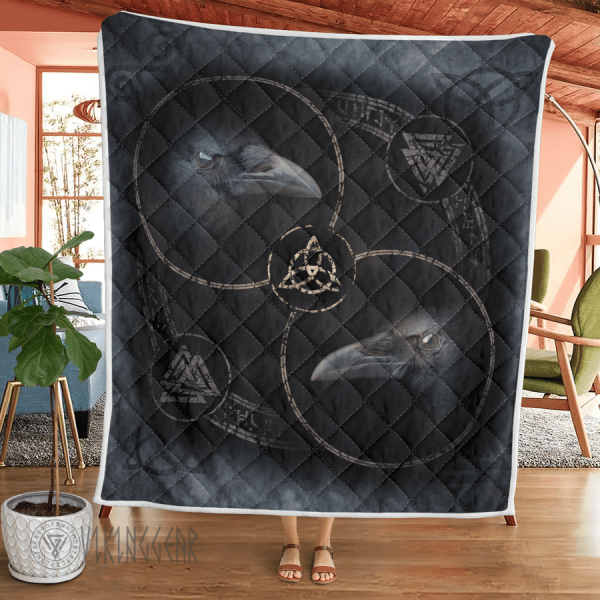 Raven With Symbol Viking - Viking Quilt