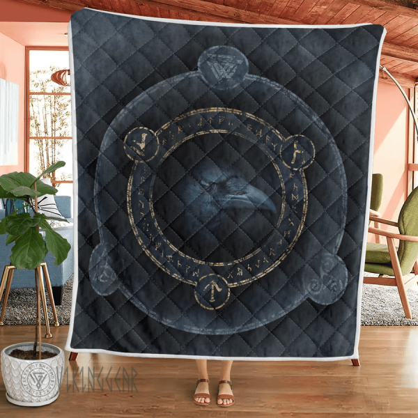 Raven With Symbol Viking - Viking Quilt