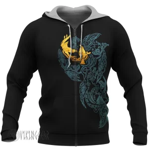 Ravens And Yggdrasil Viking Hoodie