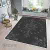 Rune And The Helm Of Awe Silver Viking Area Rug