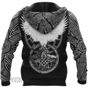 Skull Disguised As A Wolf Viking Hoodie Spooky Design