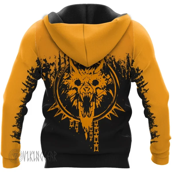 Skull Until Valhalla Fenrir Viking Hoodie