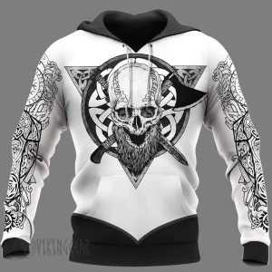 Skull Warrior Norse Symbol Viking Hoodie