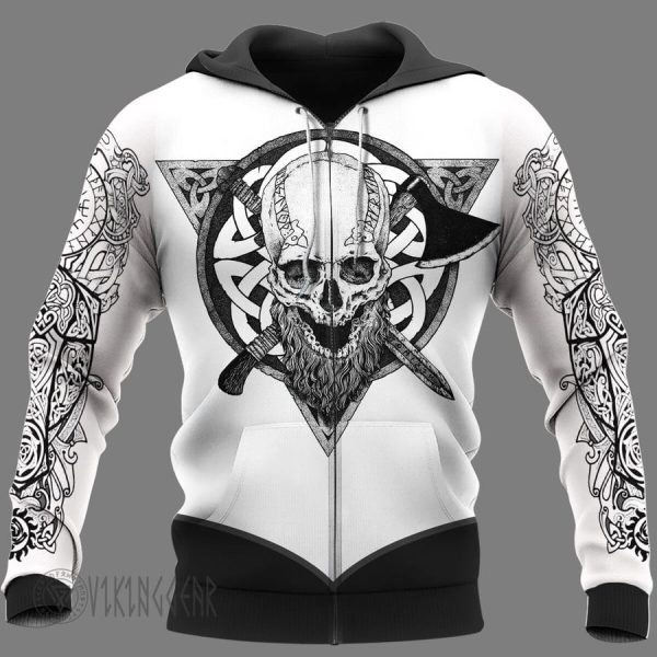 Skull Warrior Norse Symbol Viking Hoodie