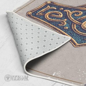 The Hammer Of The Thunder God Mjollnir Viking Area Rug