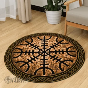 The Helm of Awe | Helm of Terror Round Carpet | Viking Round Carpet