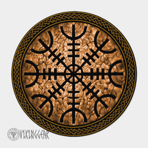 The Helm of Awe | Helm of Terror Round Carpet | Viking Round Carpet