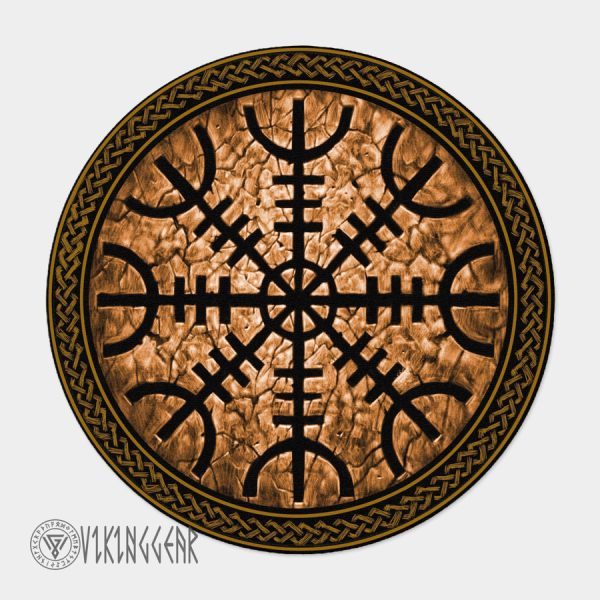 The Helm of Awe | Helm of Terror Round Carpet | Viking Round Carpet