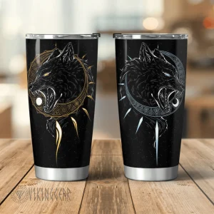 The Sons of Fenrir Skoll and Hati - Viking Tumbler