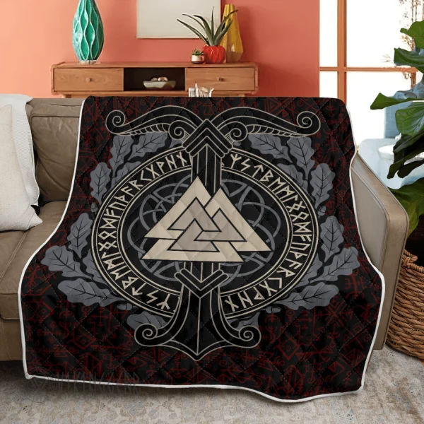 The World Tree With Valknut - Viking Quilt