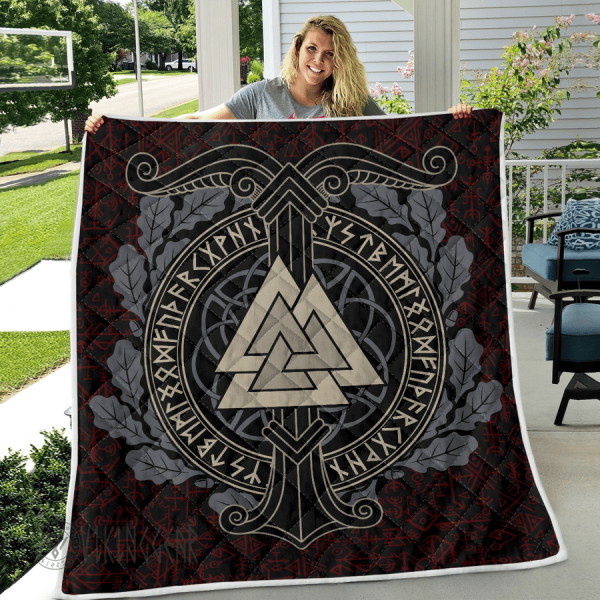 The World Tree With Valknut - Viking Quilt