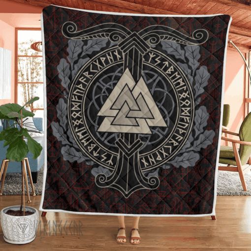 The World Tree With Valknut - Viking Quilt