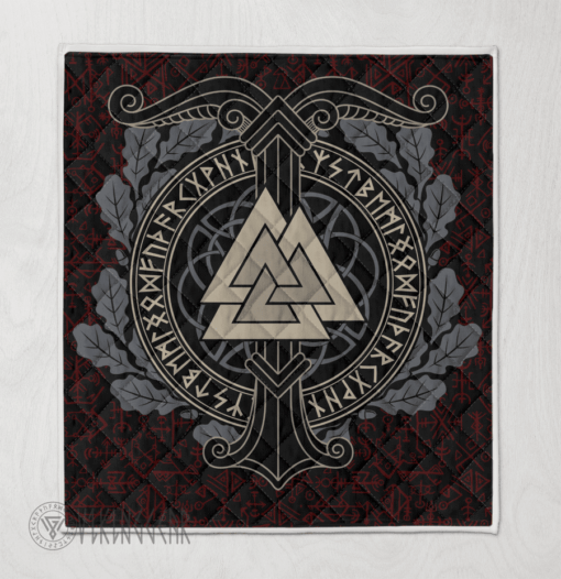 The World Tree With Valknut - Viking Quilt
