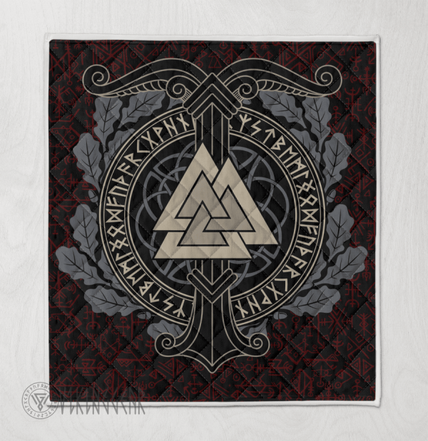 The World Tree With Valknut - Viking Quilt