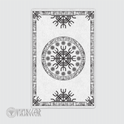 The helm Of Awe Symbol And Rune Viking Area Rug
