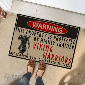 This Property Is Protected By Highly Trained Viking Warrior | Viking Doormat