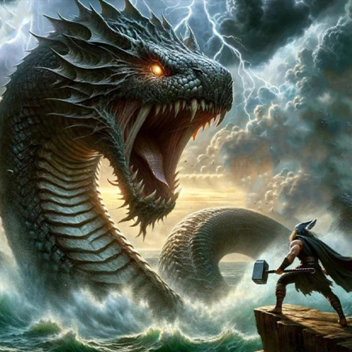 Thor and the World Serpent