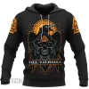 Till Valhalla Raven Skull Viking Hoodie