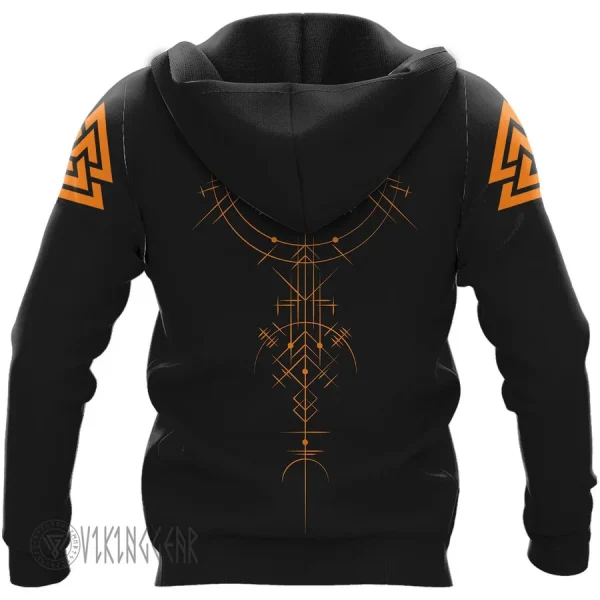 Till Valhalla Raven Skull Viking Hoodie