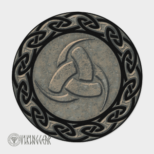 Triple Horn of Odin Round Carpet | Viking Round Carpet