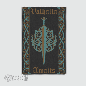 Ulfberht Sword Valhalla Awaits Viking Area Rug