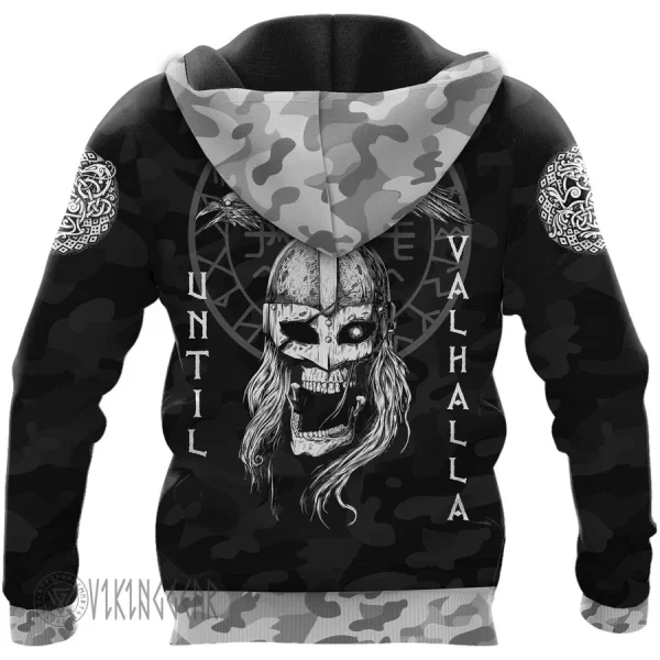 Ulfhedinn Until Valhalla Warrior Skull Viking Hoodie